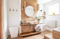 dřevěná koupelna