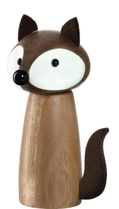 dřevěný mlýnek na pepř ve tvaru lišky