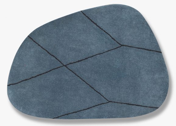 vlněný modrý kobereček