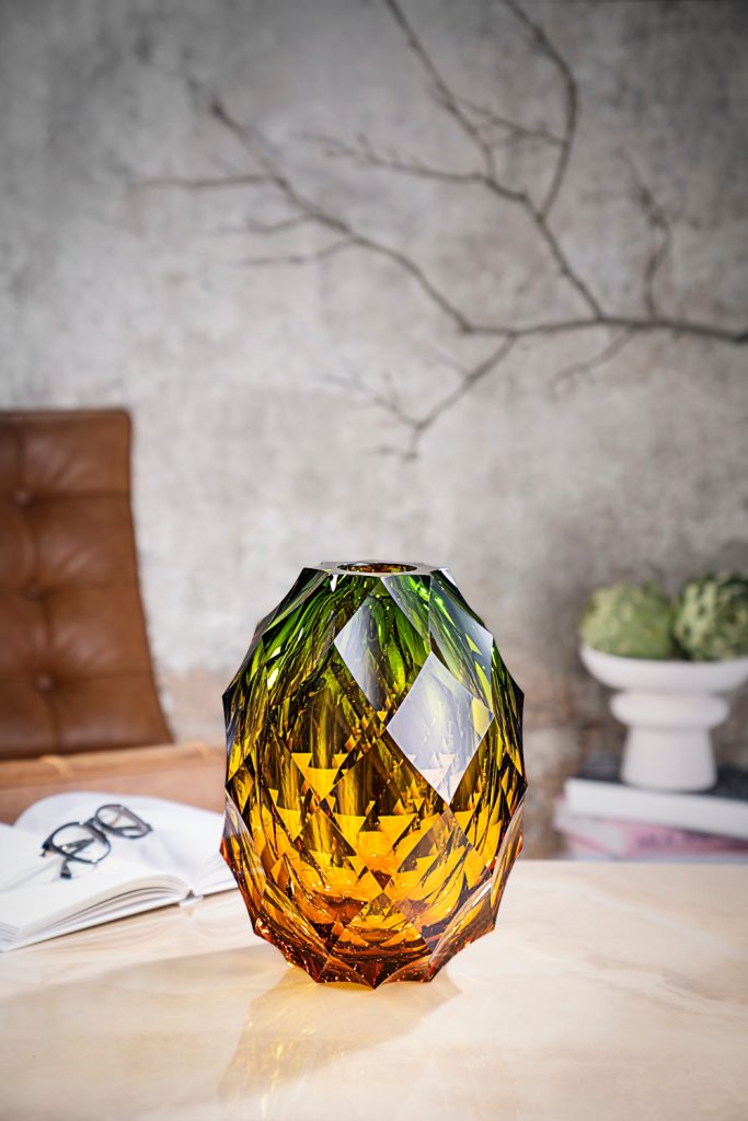 vrstvené broušené sklo Ananas, design Lukáš Jabůrek 