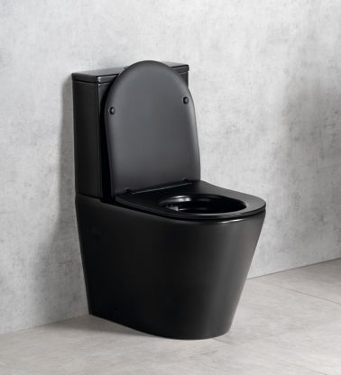 kombinované wc v černé barvě